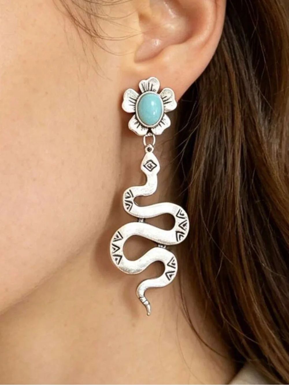 Snake Drop Earrings N2409